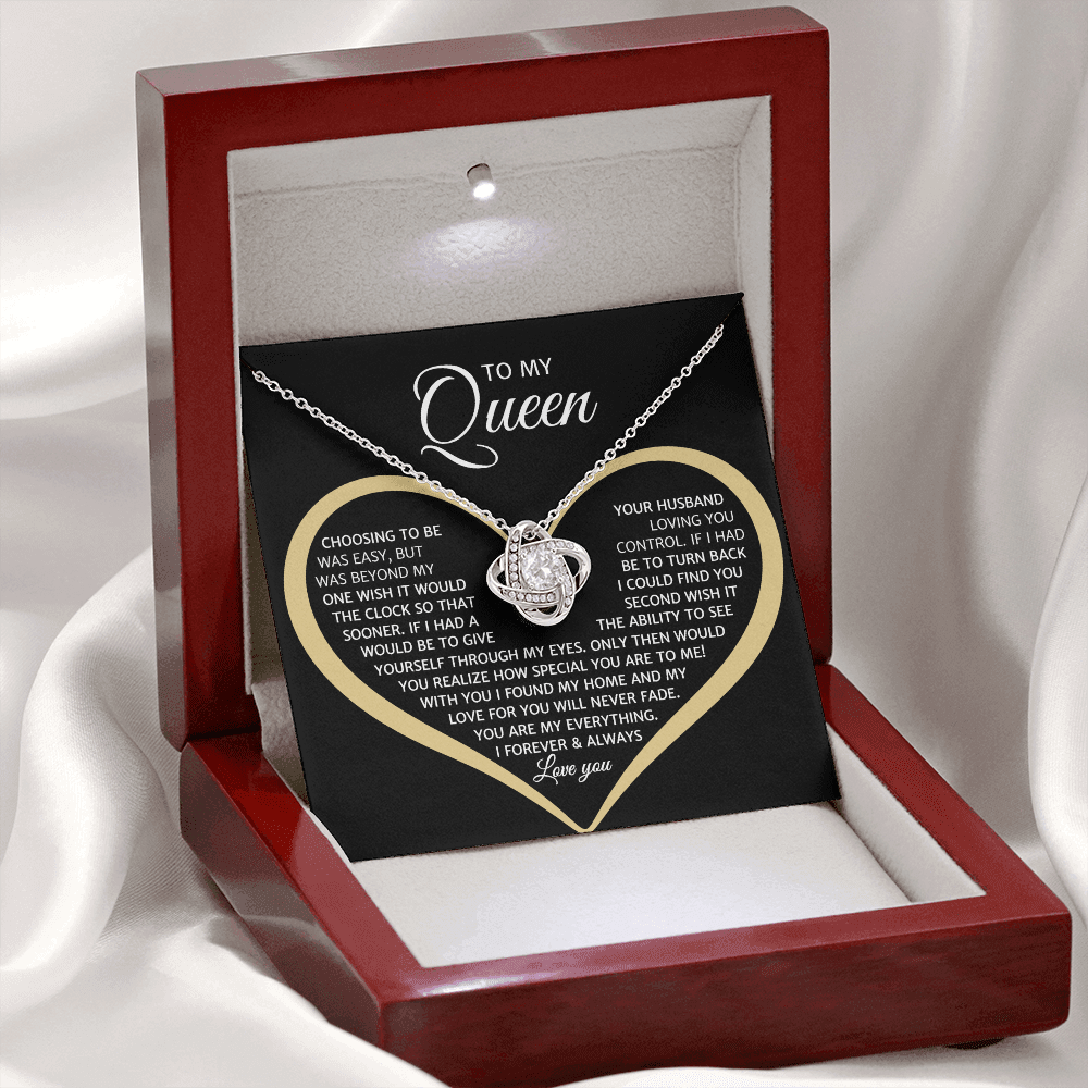 To My Queen, Love Knot Necklace