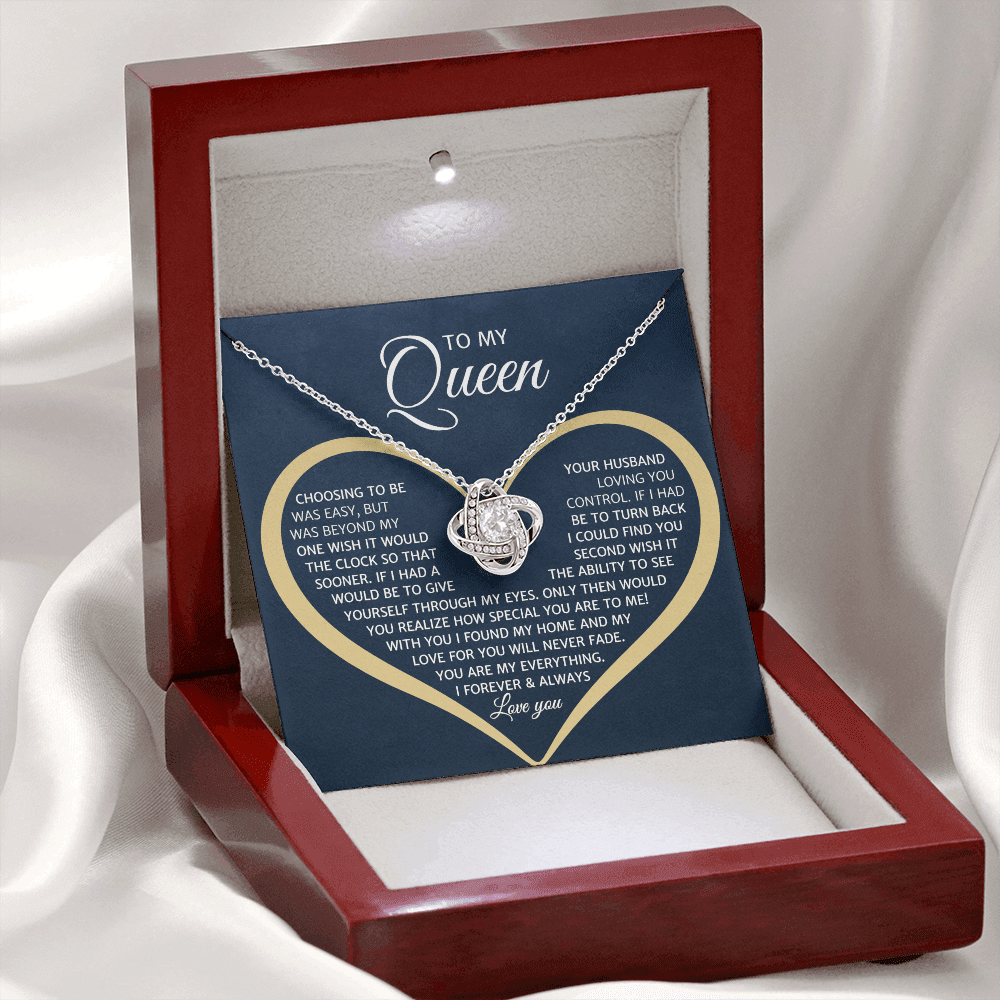 To My Queen, Love Knot Necklace