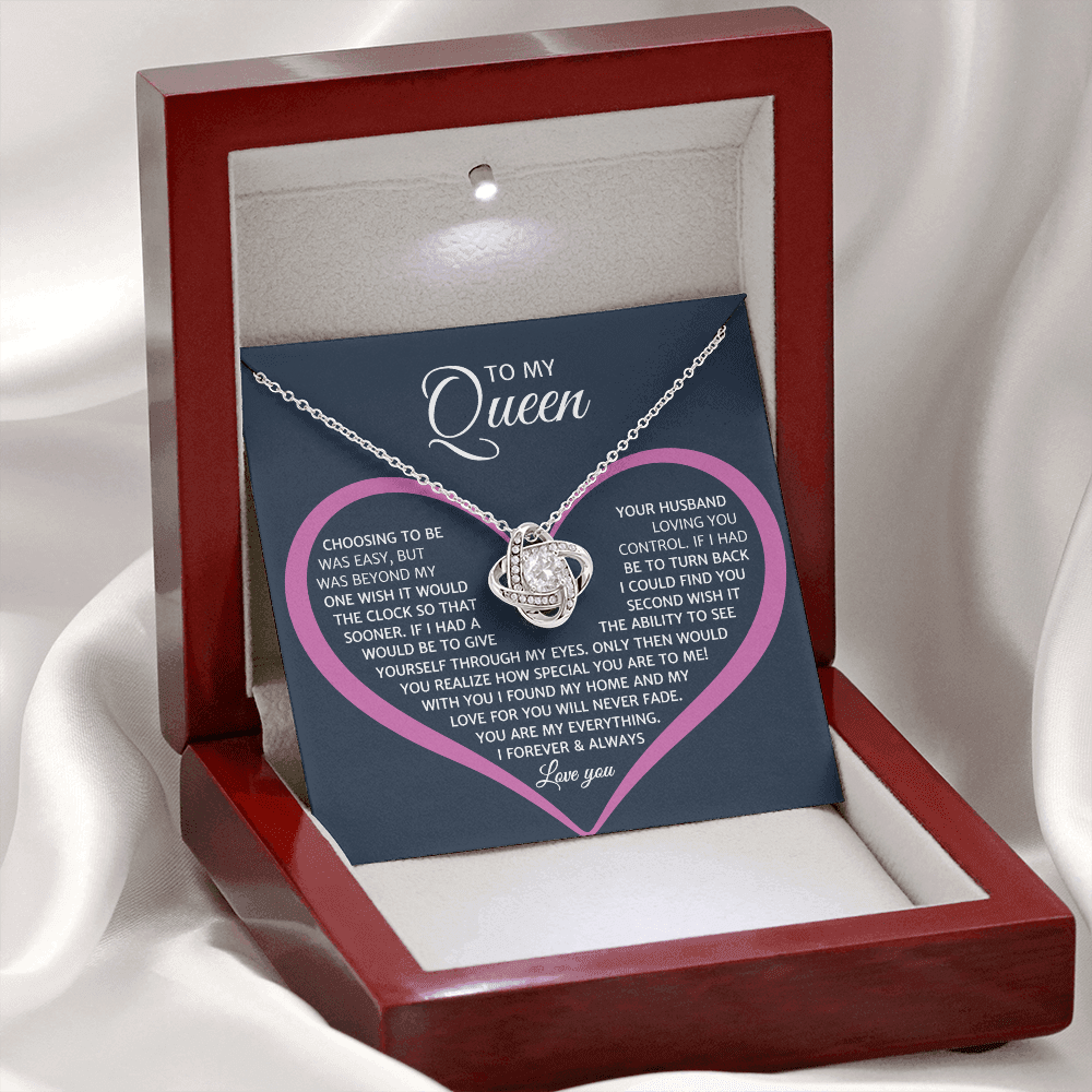 To My Queen, Love Knot Necklace