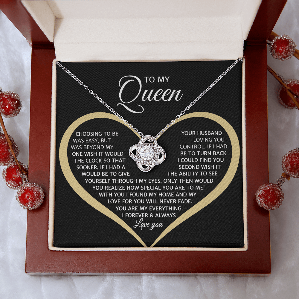 To My Queen, Love Knot Necklace