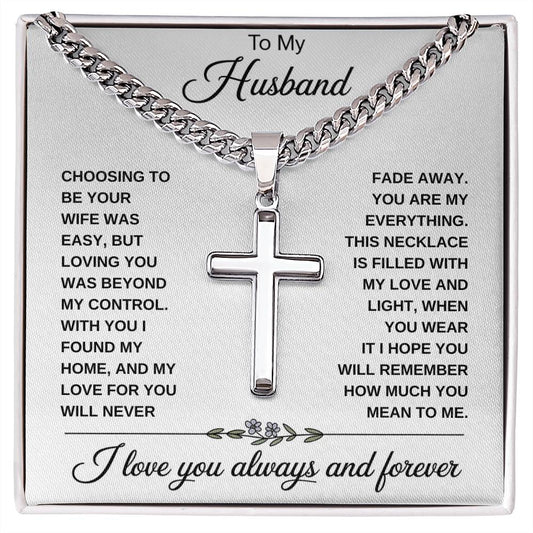 Loving You Was Beyond My Control, Cuban Chain with Artisan Cross Necklace