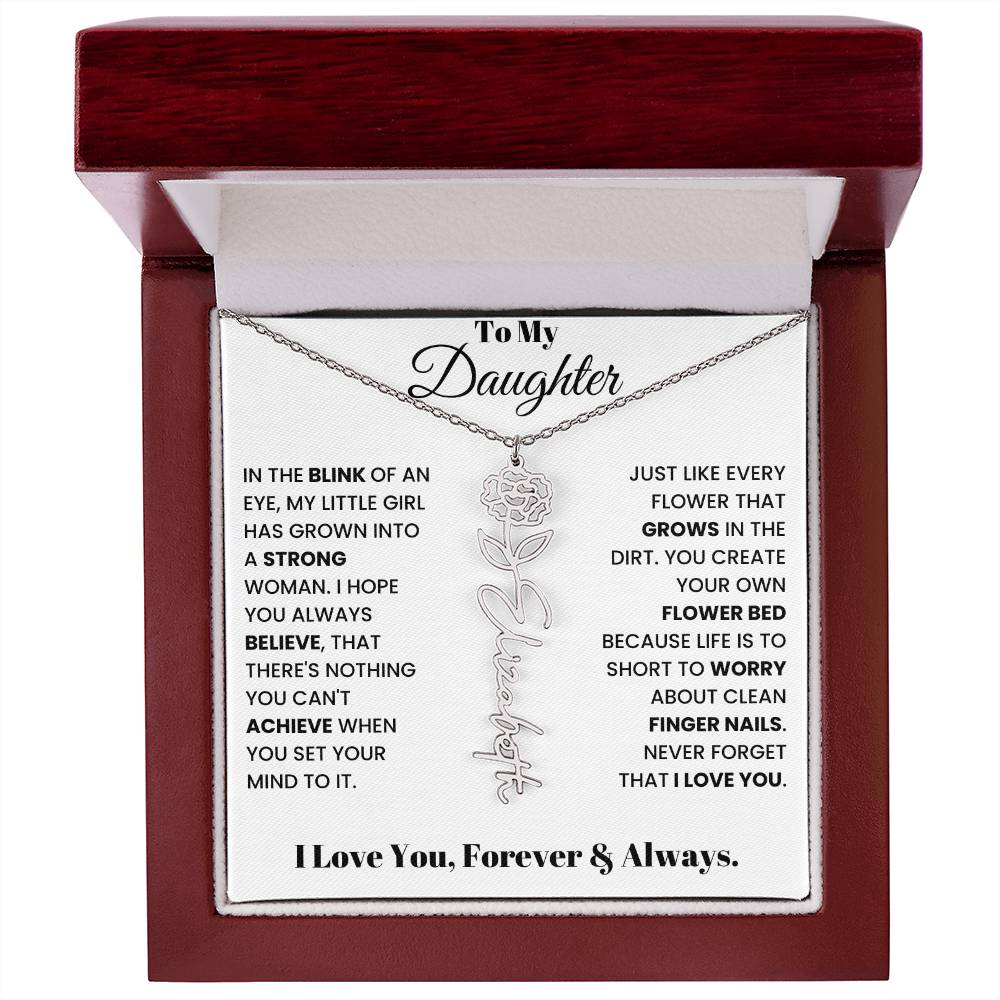 In The Blink Of An Eye, Flower Name Necklace B