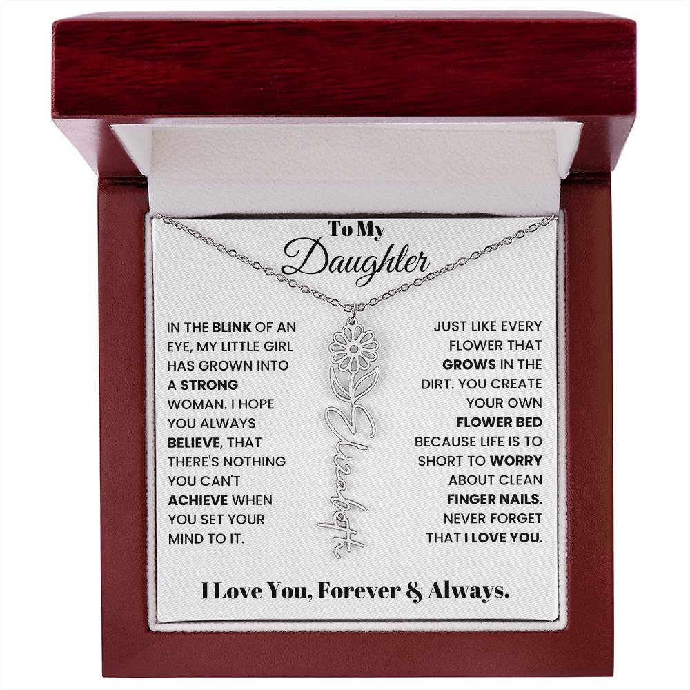 In The Blink Of An Eye, Flower Name Necklace B