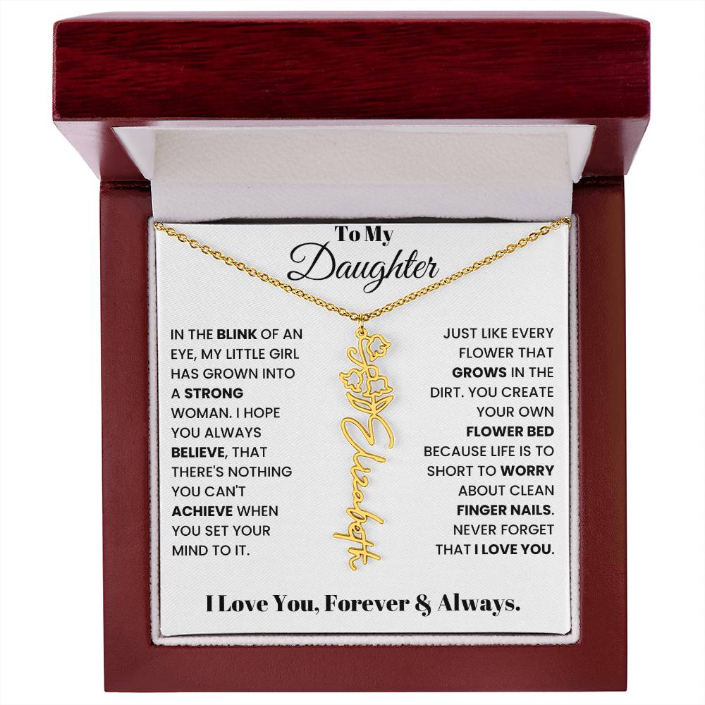 In The Blink Of An Eye, Flower Name Necklace B