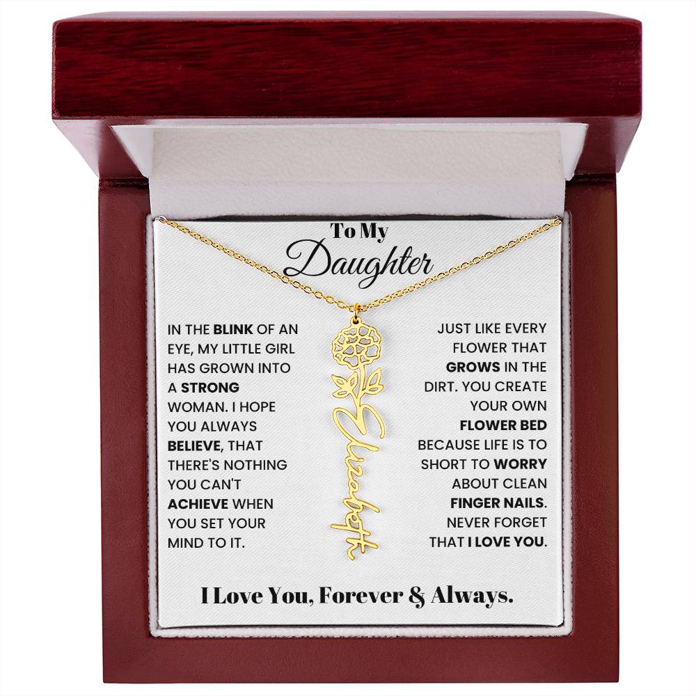 In The Blink Of An Eye, Flower Name Necklace B