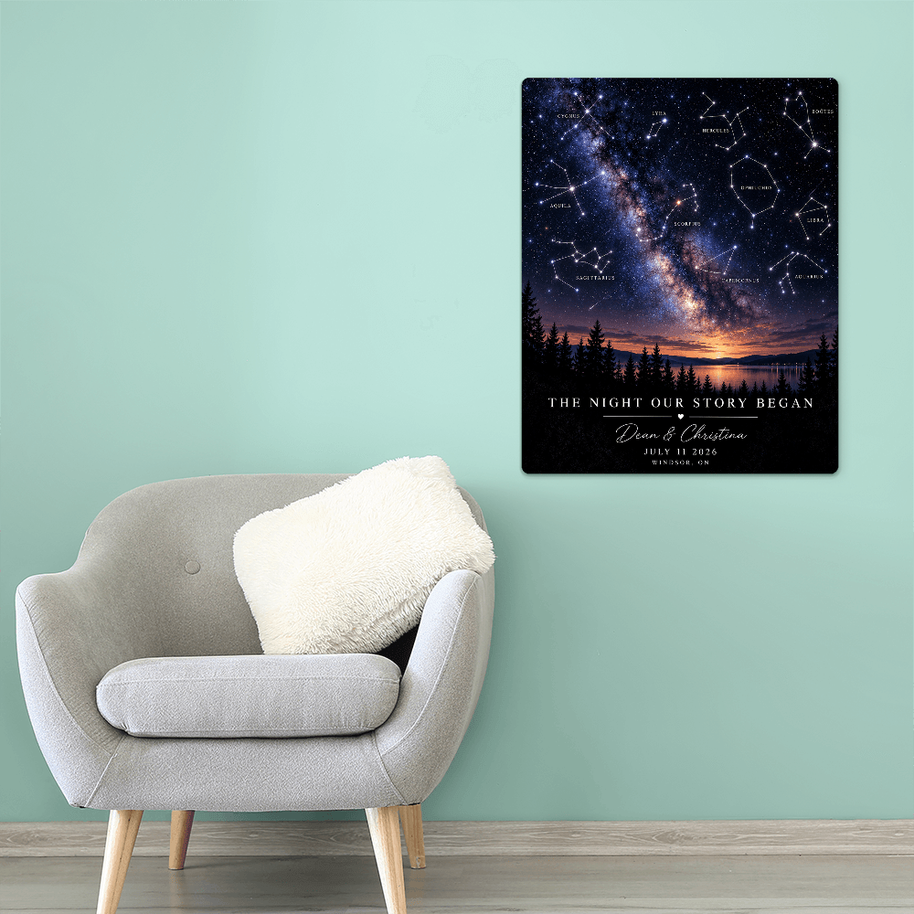 The Night Our Story Began, High Gloss Metal Art