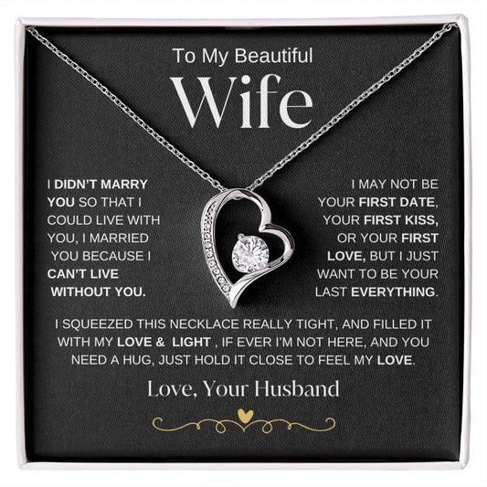 To My Beautiful Wife, Forever Love Necklace