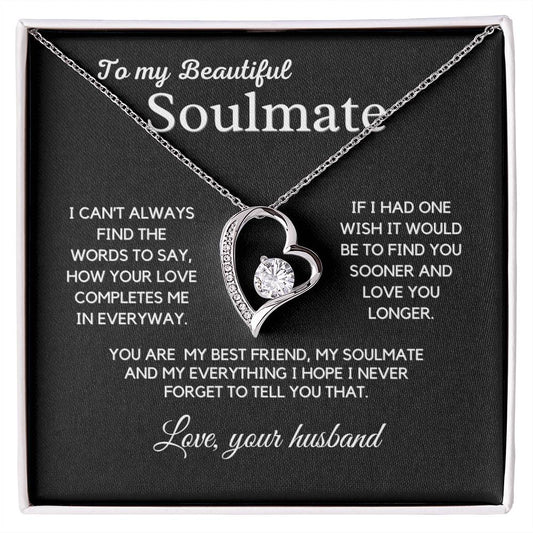 You Are My Best Friend, My Soulmate, Forever Love Necklace