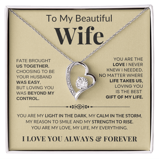 Loving You Is The Best Gift Of My Life, Forever Love Necklace