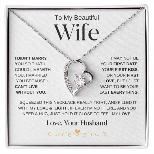 To My Beautiful Wife, Forever Love Necklace