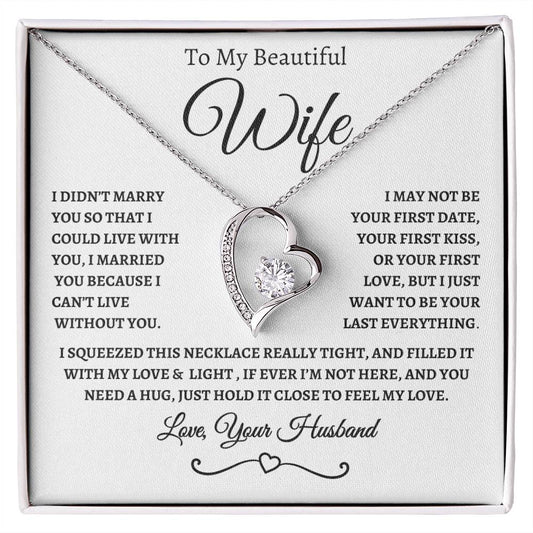 To My Beautiful Wife, Forever Love Necklace