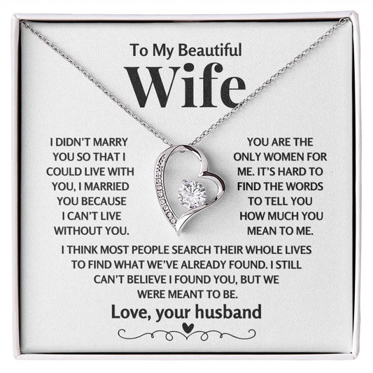 To My Wife, Forever Love Necklace