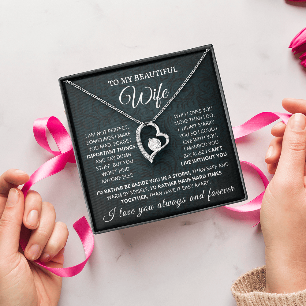 To My Beautiful Wife, Forever Love Necklace