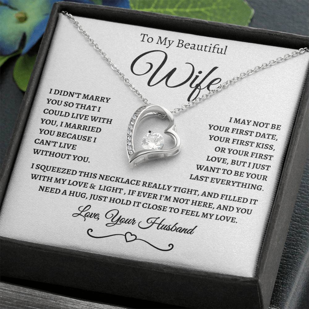 To My Beautiful Wife, Forever Love Necklace