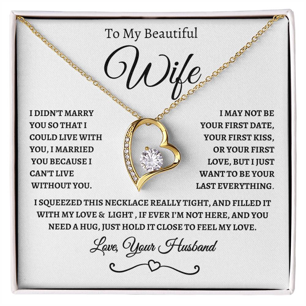 To My Beautiful Wife, Forever Love Necklace