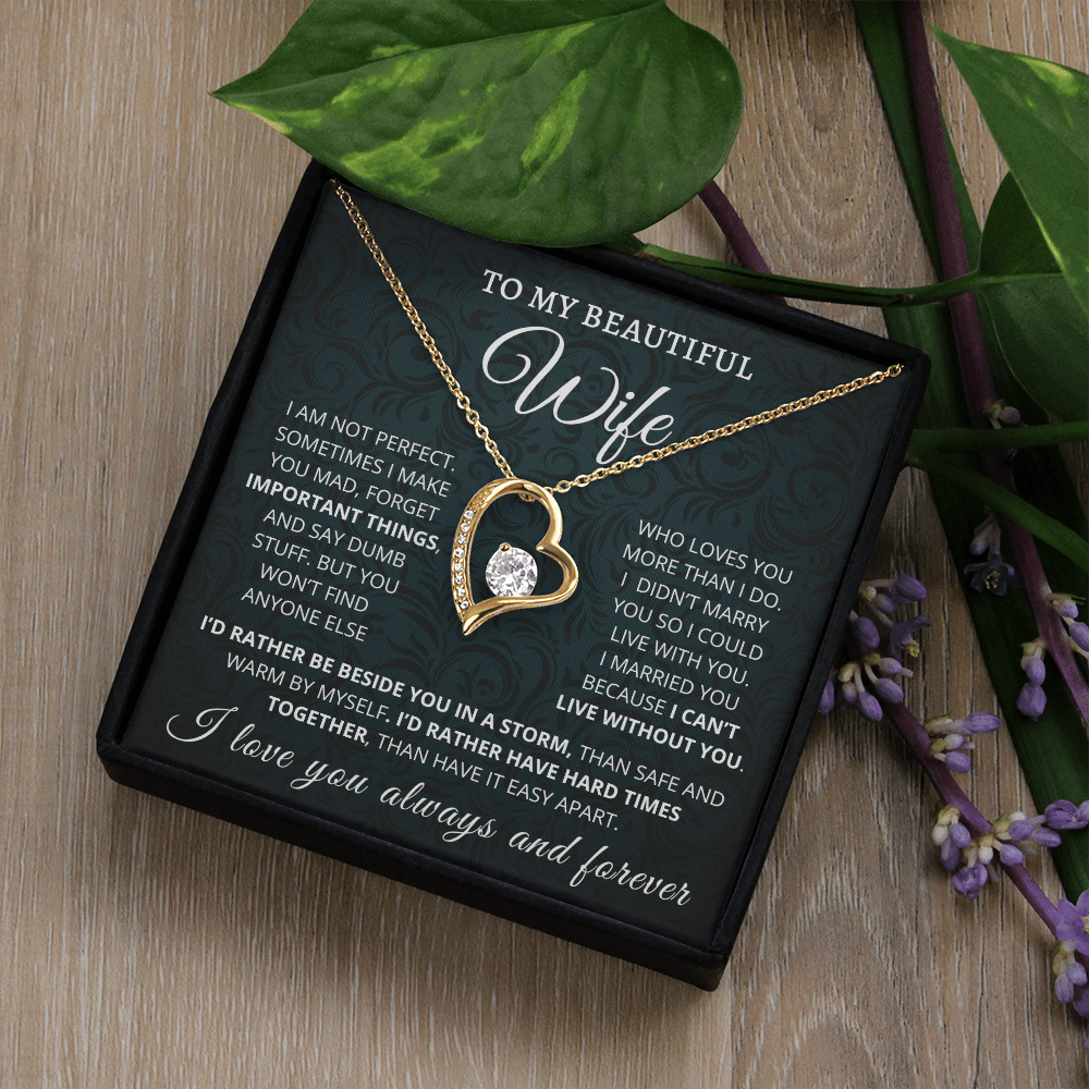 To My Beautiful Wife, Forever Love Necklace