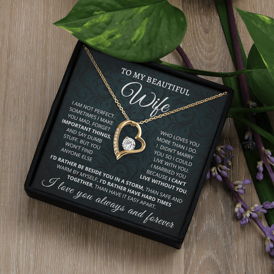To My Beautiful Wife, Forever Love Necklace