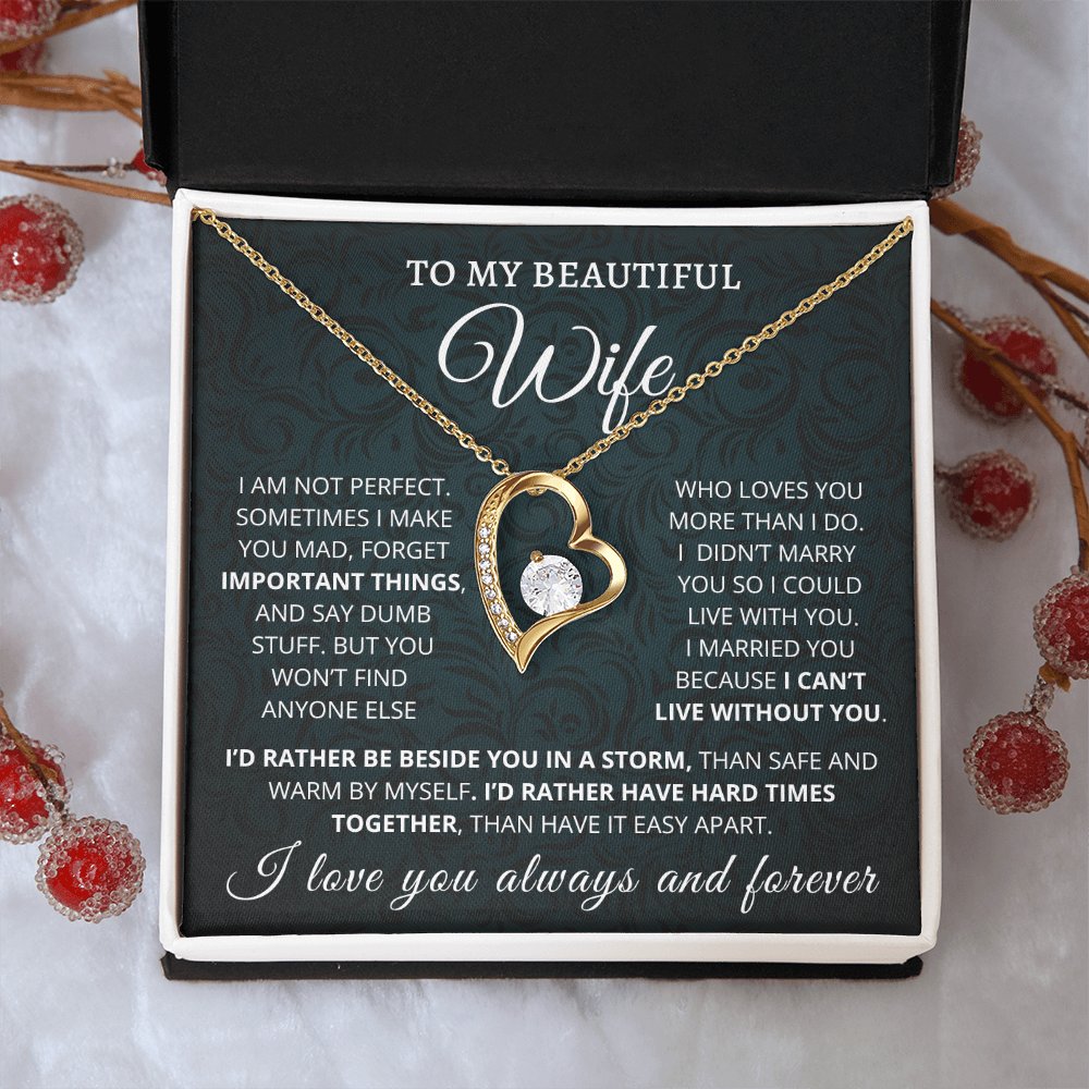 To My Beautiful Wife, Forever Love Necklace