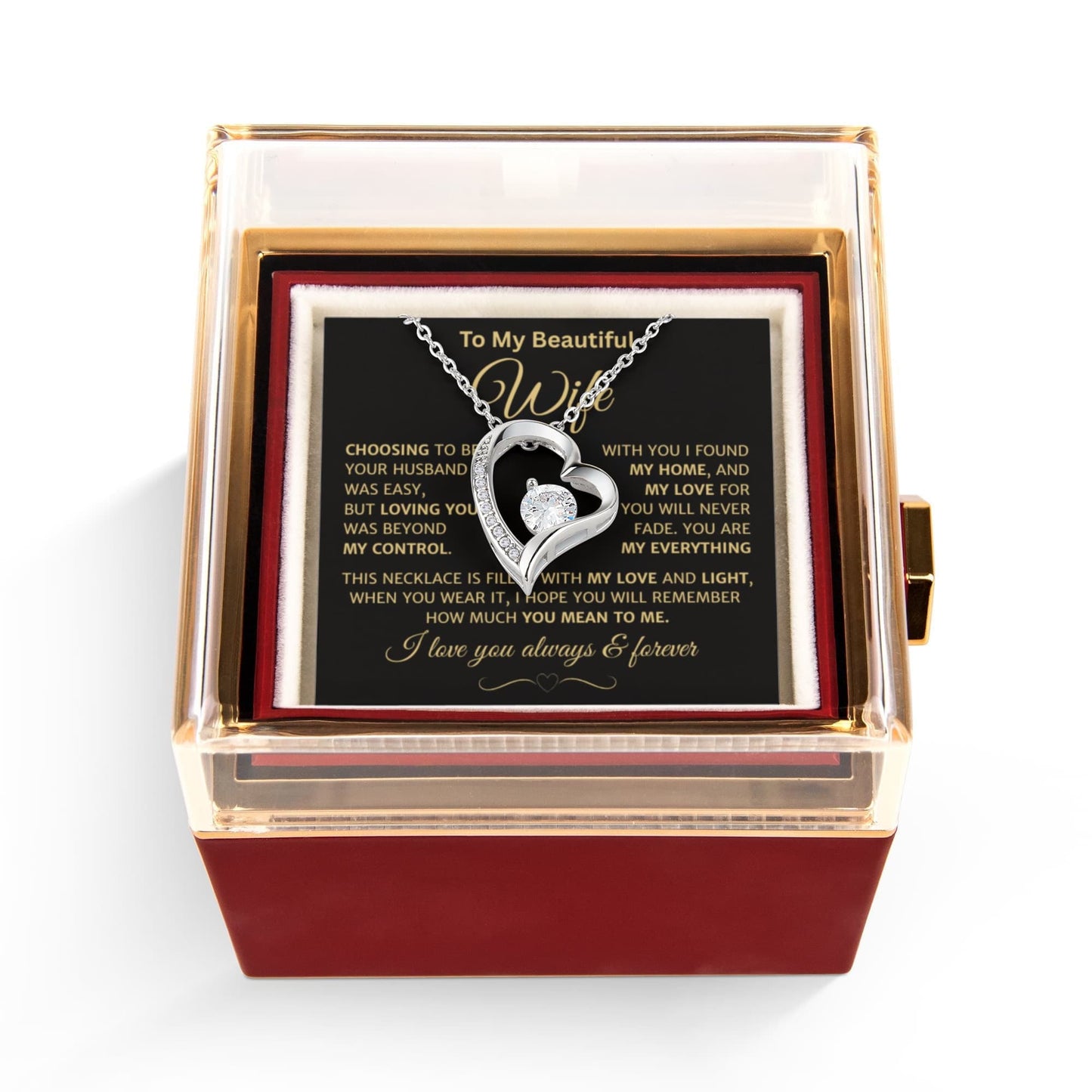 With You I Found My Home, Forever Love Necklace - 300