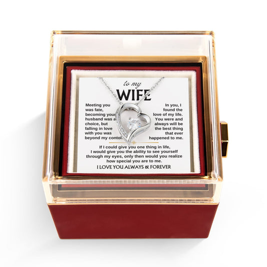 Romantic Forever Love Necklace With Rose Box