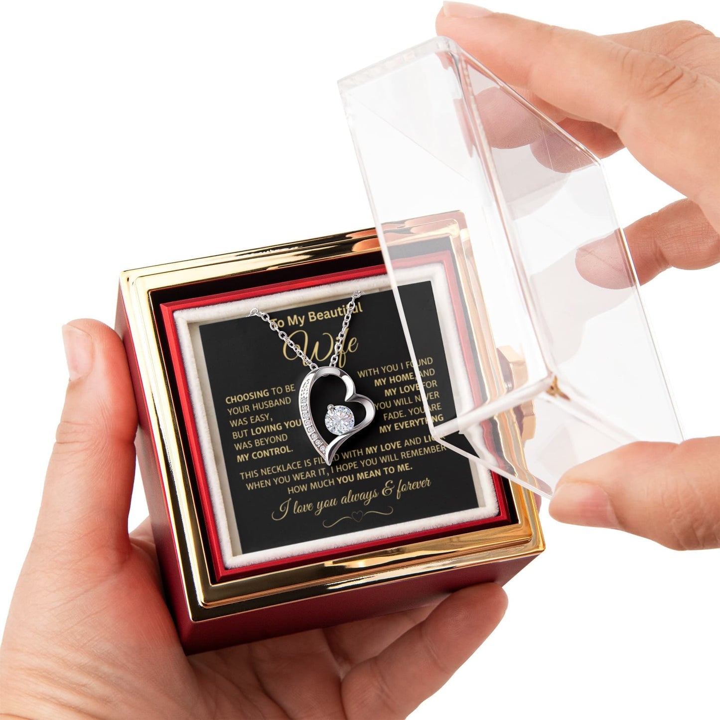 With You I Found My Home, Forever Love Necklace - 300
