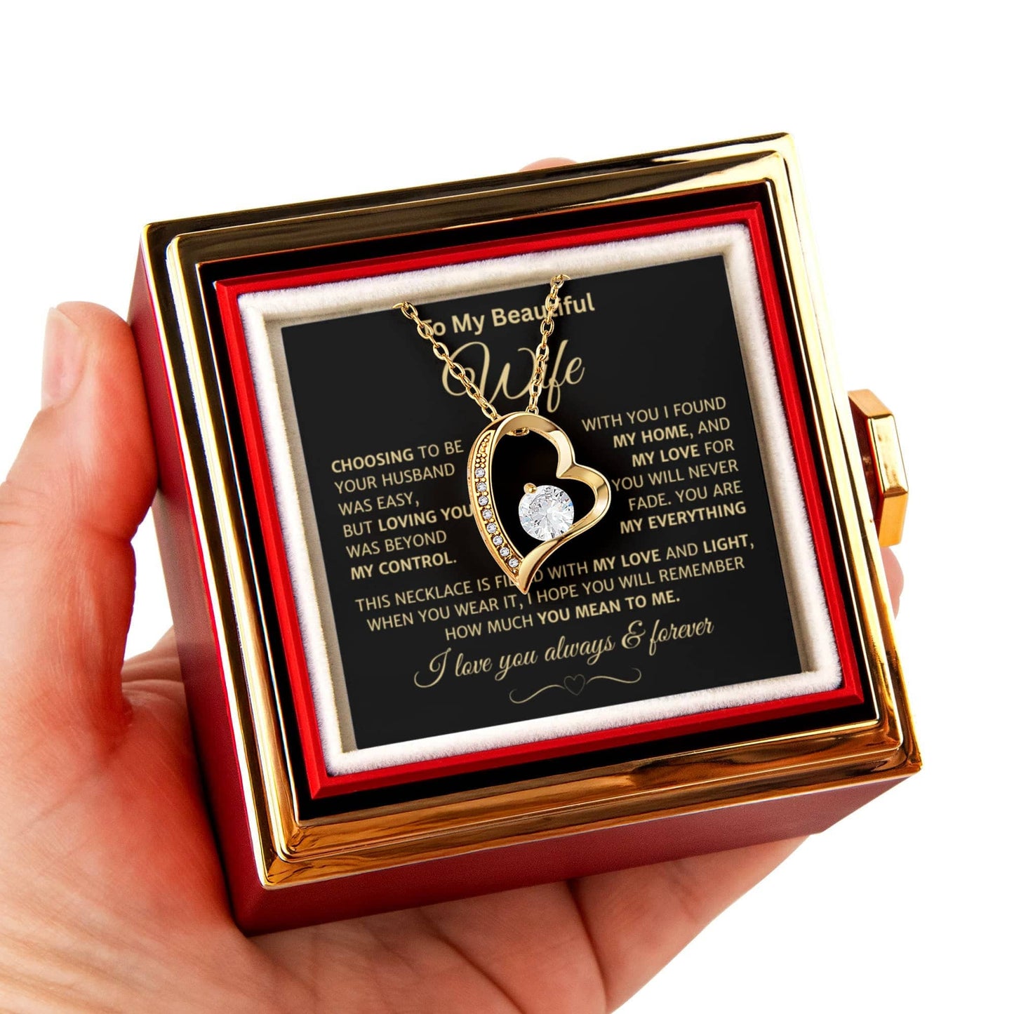 With You I Found My Home, Forever Love Necklace - 300