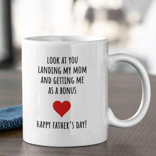 Bonus Dad, 11oz White Mug