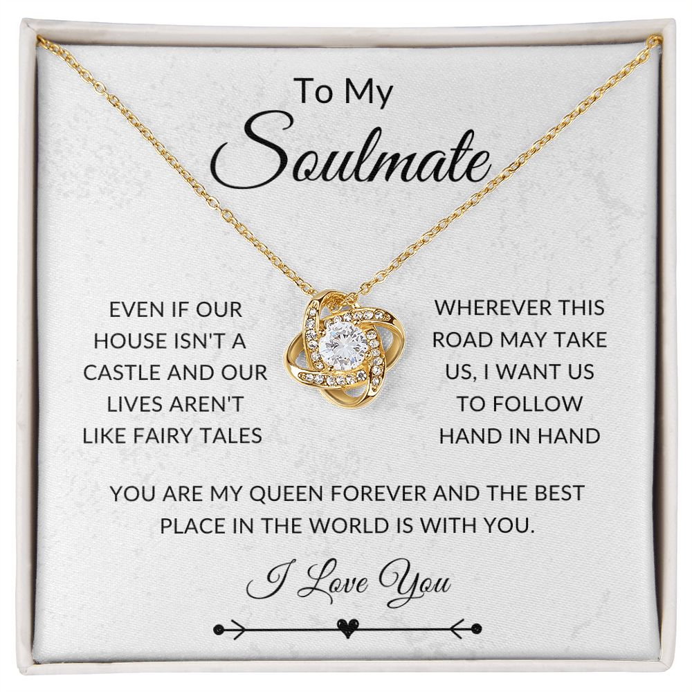 To My Soulmate, Love Knot Necklace