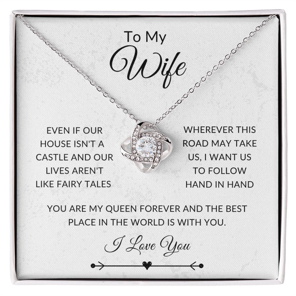 To My Wife, Love Knot Necklace