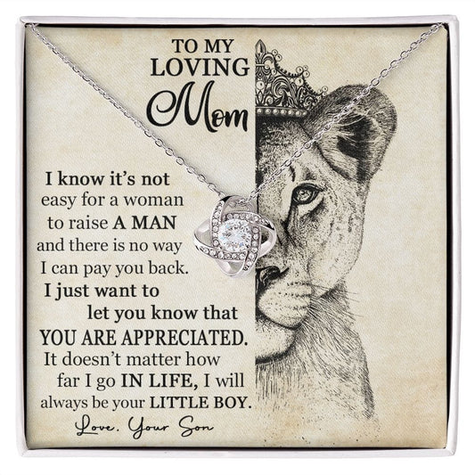 You Are Appreciated, Love Knot Necklace
