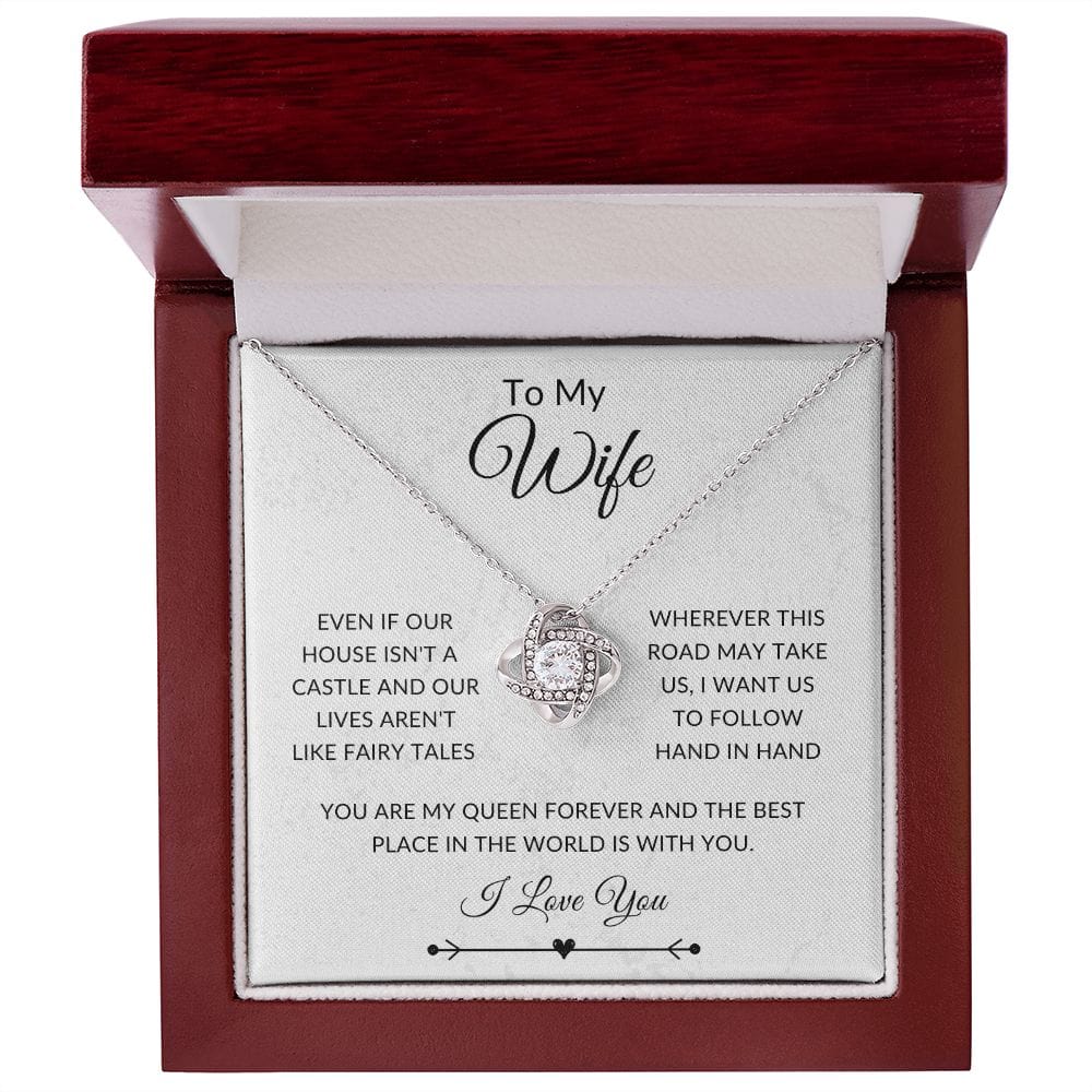 To My Wife, Love Knot Necklace