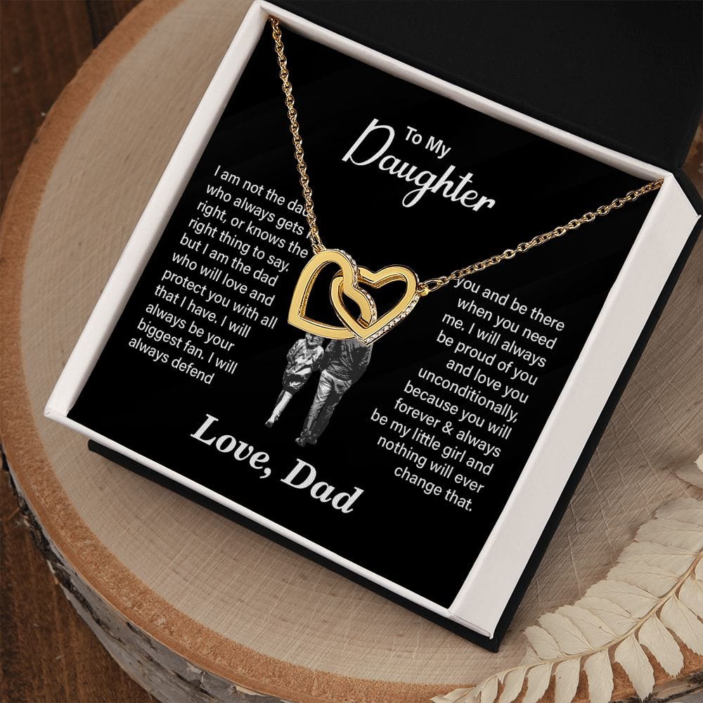 I Am The Dad Who, Interlocking Hearts Necklace