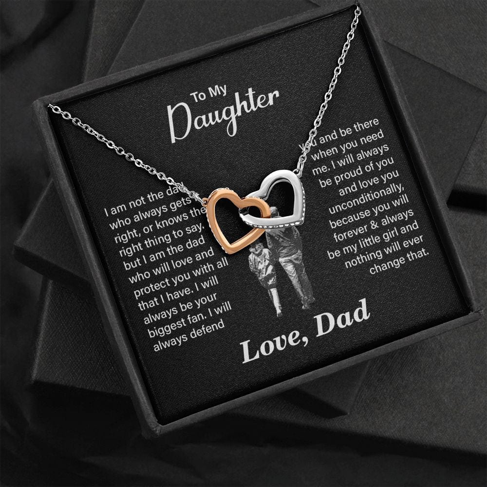 I Am The Dad Who, Interlocking Hearts Necklace