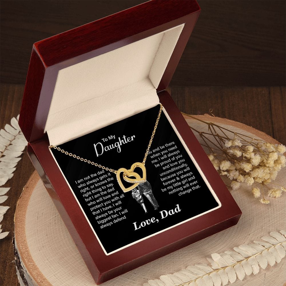 I Am The Dad Who, Interlocking Hearts Necklace
