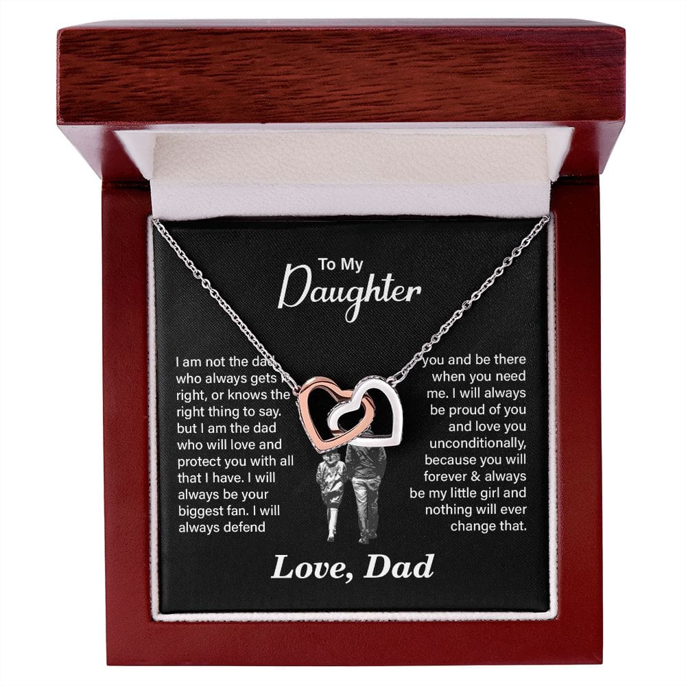 I Am The Dad Who, Interlocking Hearts Necklace