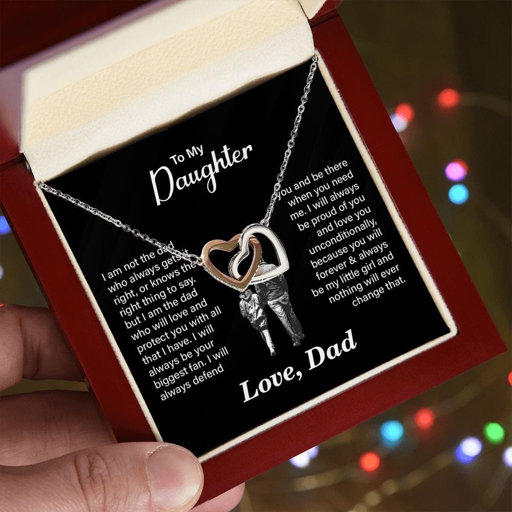 I Am The Dad Who, Interlocking Hearts Necklace