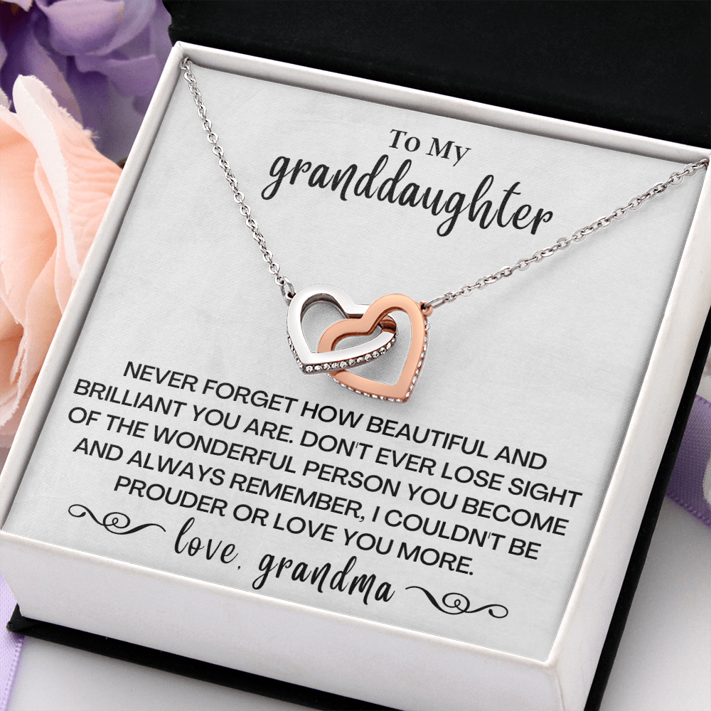 Never Forget How Beautiful You Are - Two Hearts Necklace